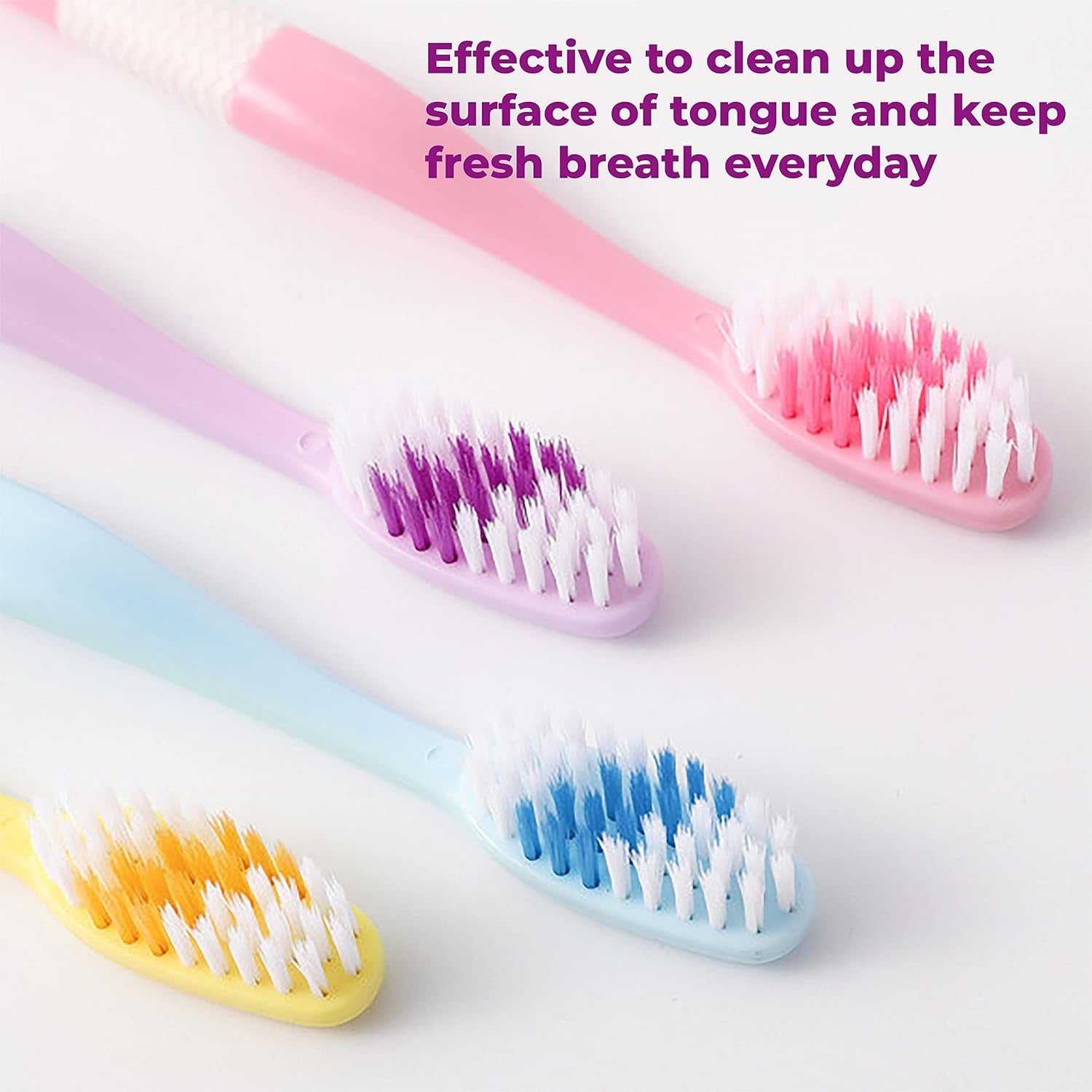 12814 2-in-1 Tooth Brush with Tongue Scraper, Soft Bristle & Long Handle (8Pcs) Soft Toothbrush 12814 2-in-1 Tooth Brush with Tongue Scraper, Soft Bristle & Long Handle (8Pcs) Soft Toothbrush